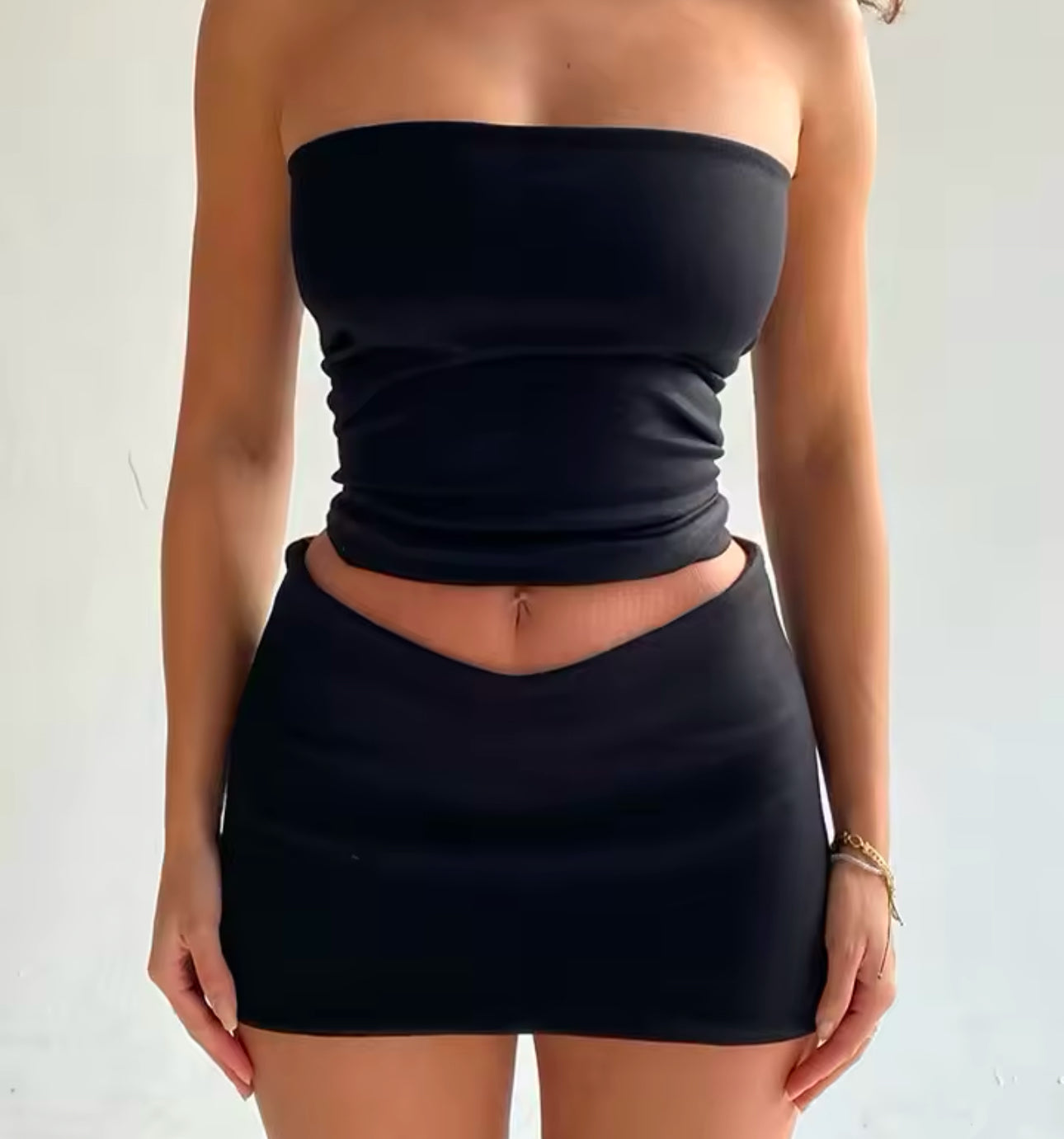 2 Piece Skirt & Shirt🤎🖤